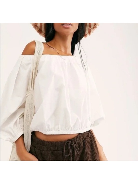 Free People Tops - Free People White Off-Shoulder Peasant Blouse - Women Tops